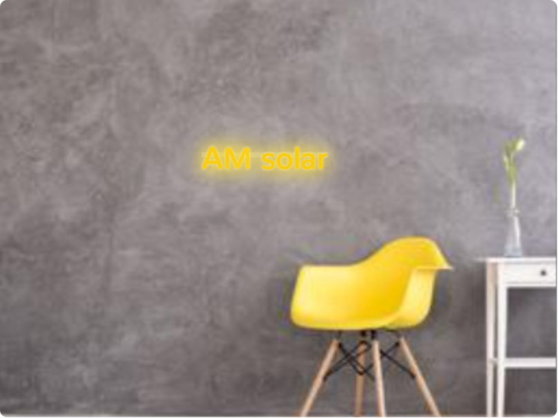 Custom text: AM solar